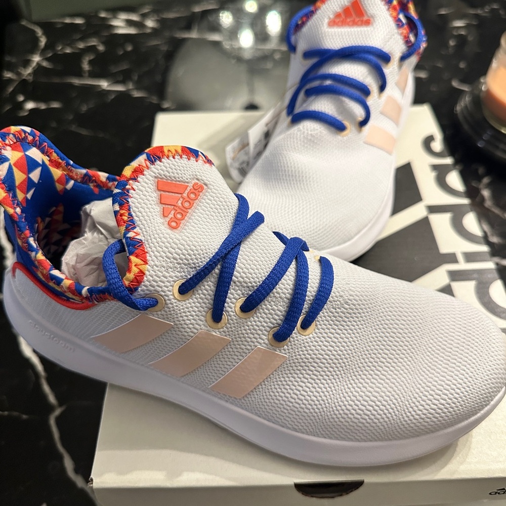Adidas cloud foam white  and Blue Sneakers